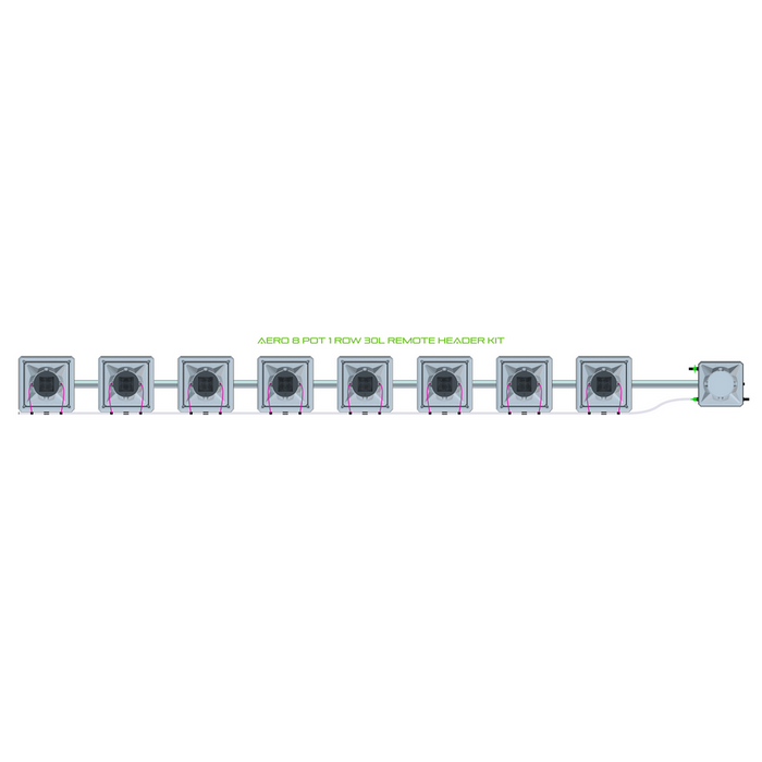 Alien Hydroponics AERO 8 Pot 1 Row Kit