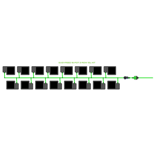 Alien Hydroponics EasyFeed 16 Pot 2 Row Kit
