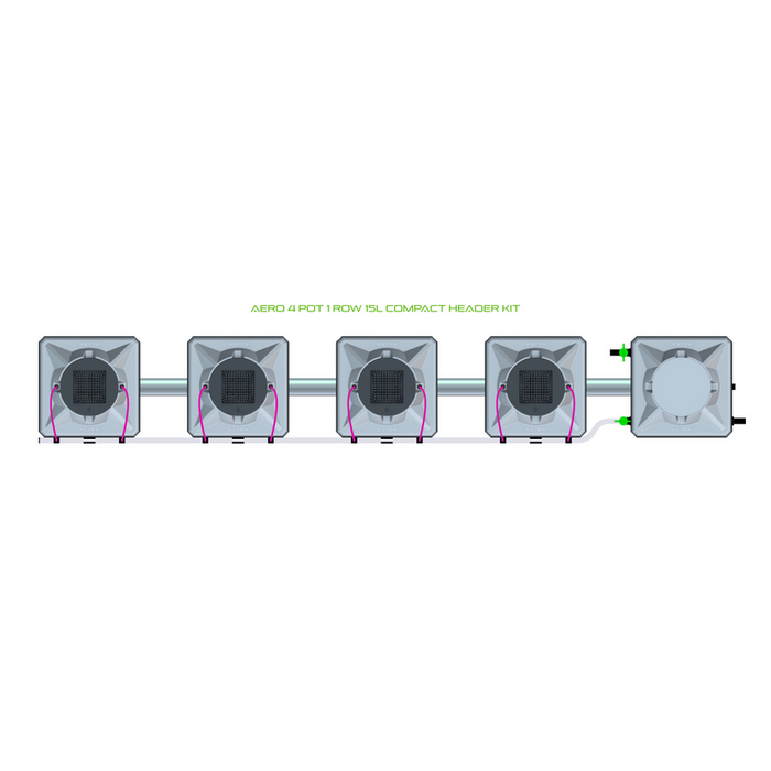 Alien Hydroponics AERO 4 Pot 1 Row Kit