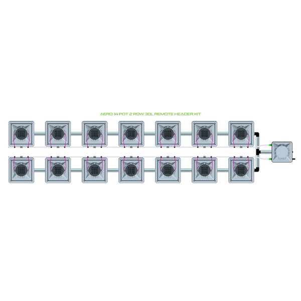 Alien Hydroponics AERO 14 Pot 2 Row Kit