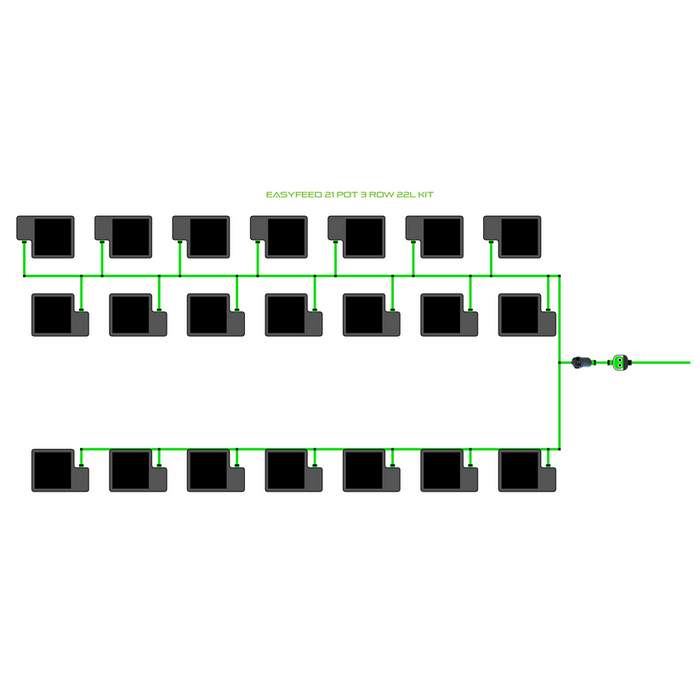 Alien Hydroponics EasyFeed 21 Pot 3 Row Kit