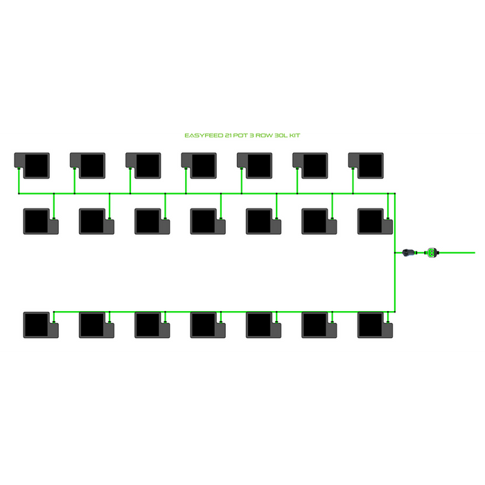Alien Hydroponics EasyFeed 21 Pot 3 Row Kit