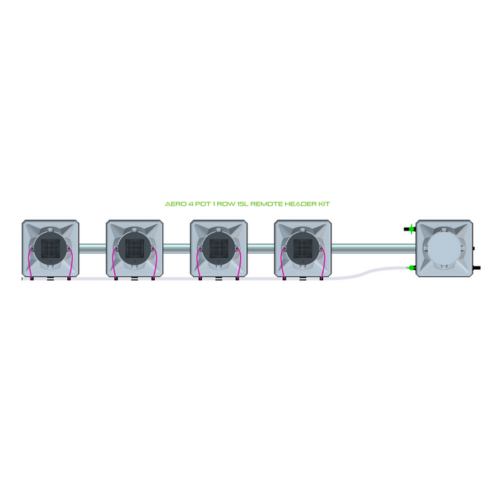 Alien Hydroponics AERO 4 Pot 1 Row Kit