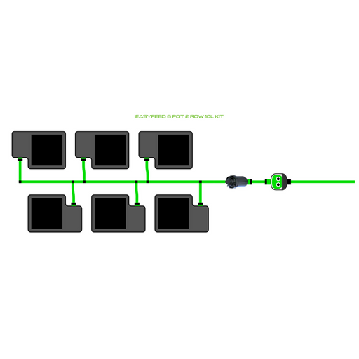 Alien Hydroponics EasyFeed 6 Pot 2 Row Kit