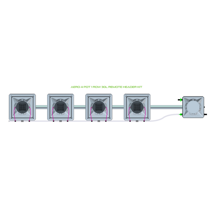 Alien Hydroponics AERO 4 Pot 1 Row Kit