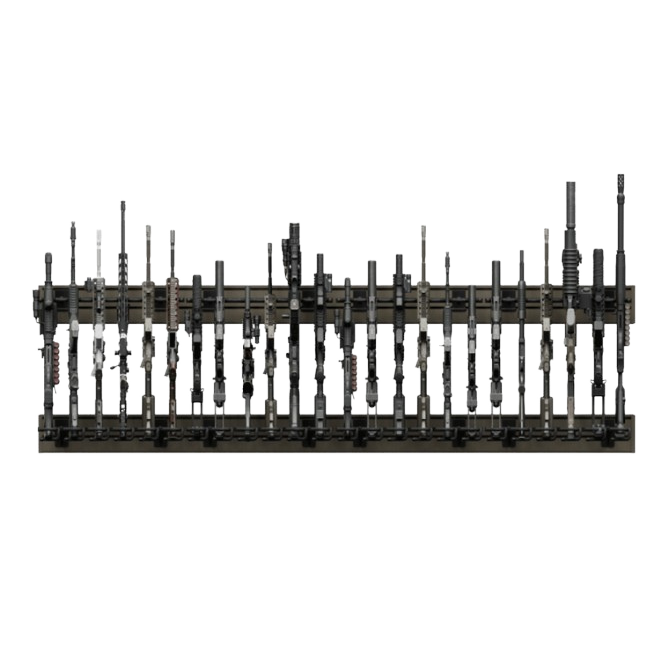 Hold Up Displays HD108-B The Ultimate Rifle Rack Slatwall Display Hold Up Displays HD108-B The Ultimate Rifle Rack Slatwall Display