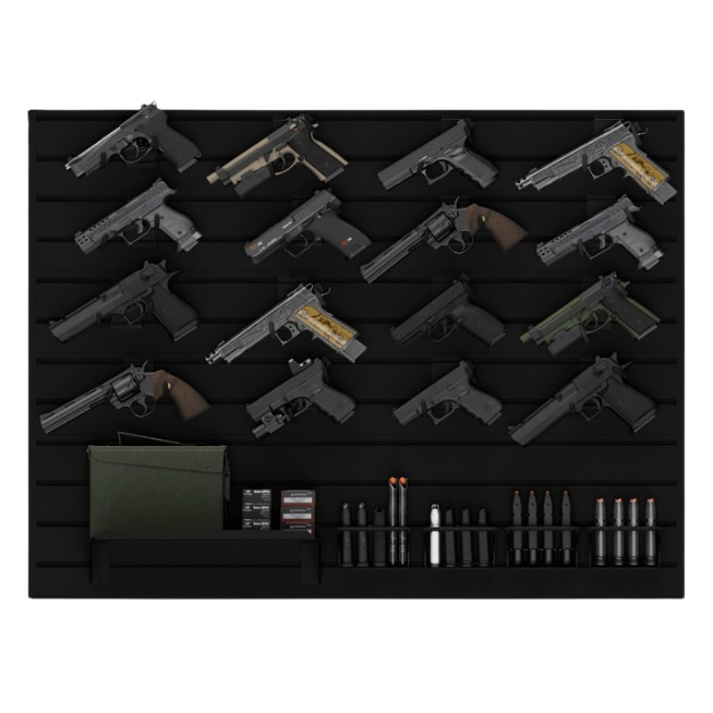 Hold Up Displays HD109 16 Pistol Gun Wall Bundle