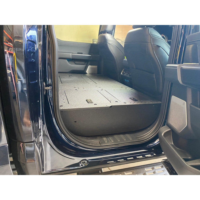 Ford - F150 2021-Present - 14th Gen. SuperCrew - Second Row Seat Delete Plate System with Factory B&O Subwoofer Center Wall with Exterior Port