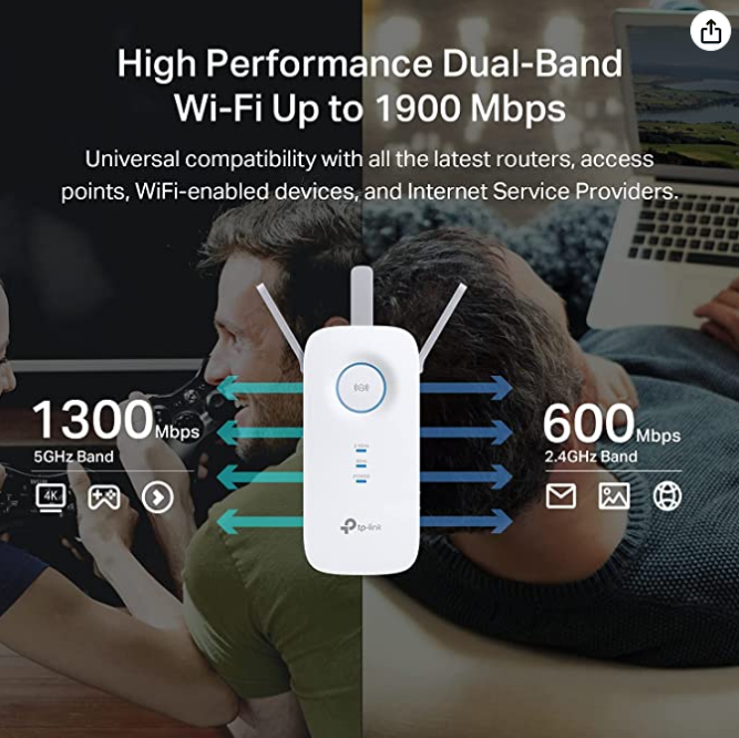 BackStreet Surveillance (RE550-WIFI-EXTENDER) Wifi Plug-in Secure Signal Extender