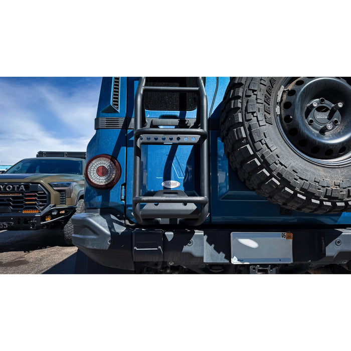 Dirtbox Overland Ineos Grenadier Rear Ladder with Jerry Can Holder | No-Drill Overland Accessory