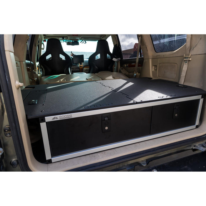 Lexus GX470 2002-2009 1st Gen. - Side x Side Drawer Module with Fitted Top Plate - 41-3/8"W x 10"H x 36"D