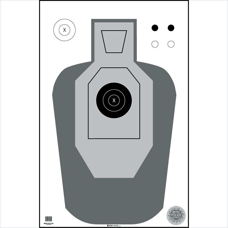 Action Target Metro Nashville Cardboard Training Target — Ironclad Sentry