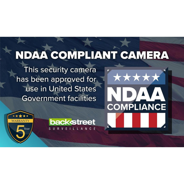 BackStreet Surveillance (Pro90MZ) 4K Vandal Turret Dome, Motorized Zoom