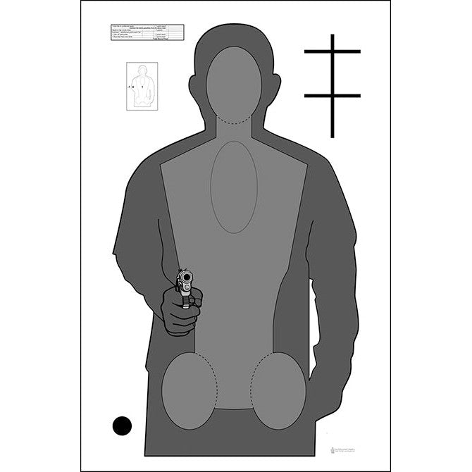 Action Target Ohio Peace Officer Training Academy Cardboard Qualification Target