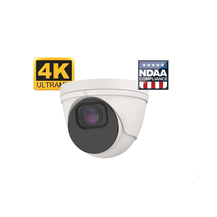 BackStreet Surveillance (Pro90MZ) 4K Vandal Turret Dome, Motorized Zoom
