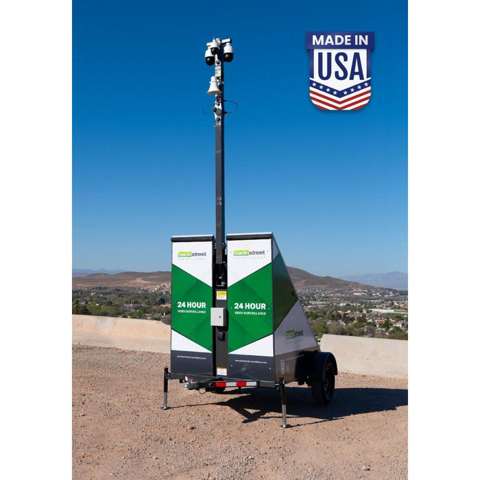 BackStreet Surveillance Hanwha-Pro Solar Surveillance Trailer
