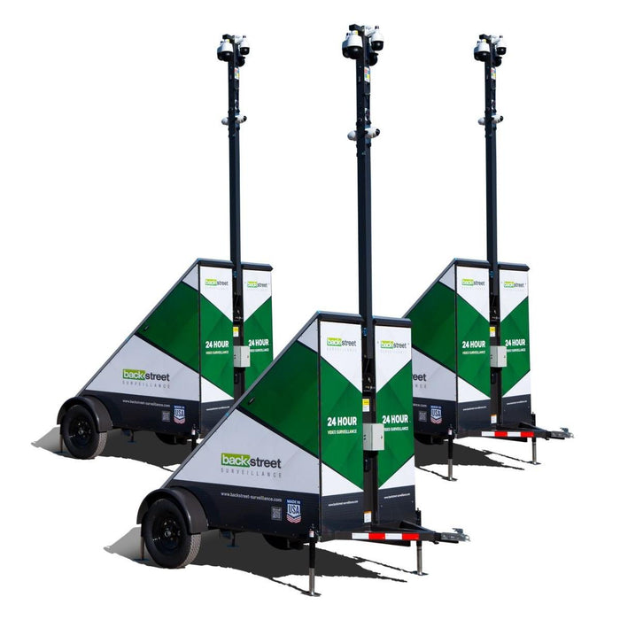 BackStreet Surveillance Sentry-Pro (3) Trailer Mobile Surveillance Fleet