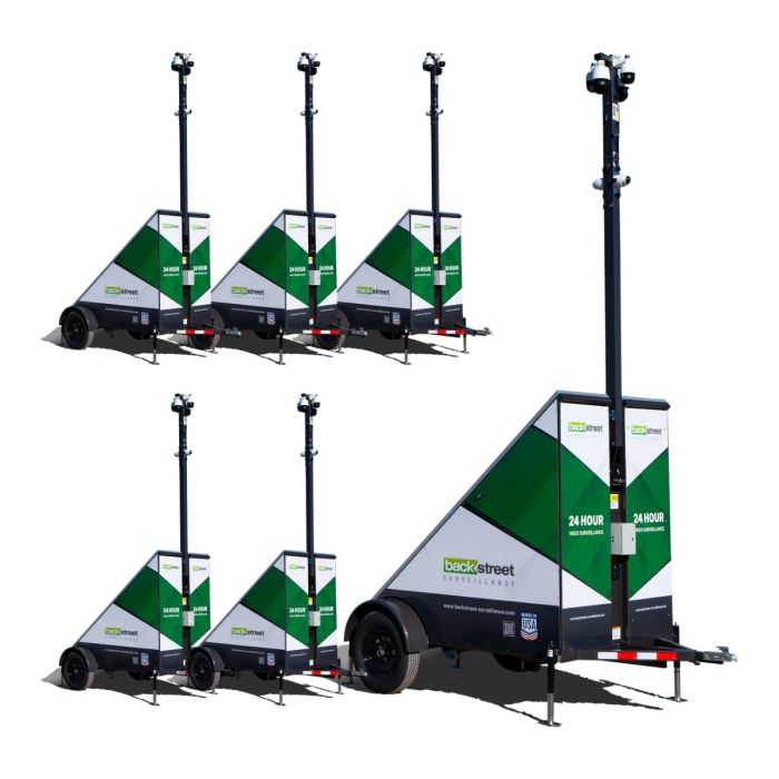 BackStreet Surveillance Sentry-Pro (6) Trailer Mobile Surveillance Fleet