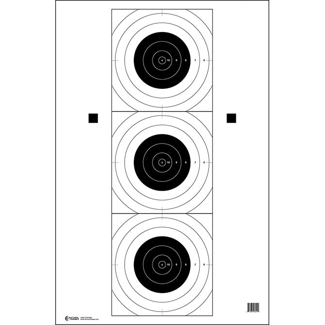 Action Target SR-21C Three Bull's-Eye Cardboard Training Target ...
