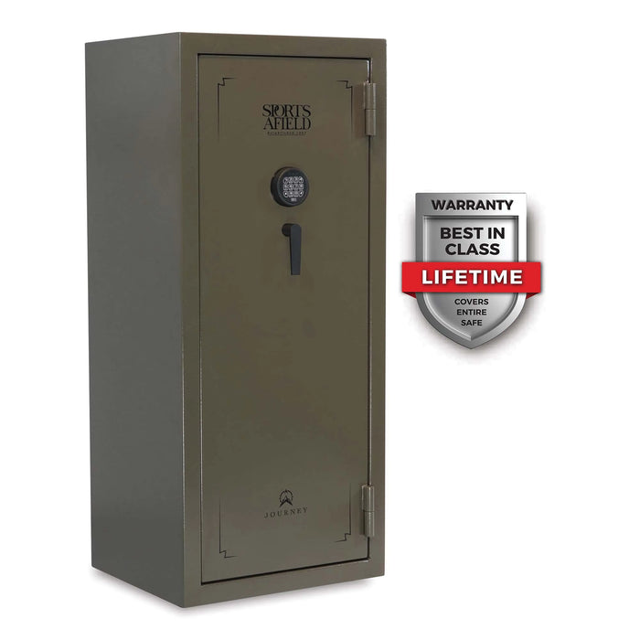 Sports Afield Journey SA5524J 30-Gun Electronic Lock Gun Safe, OD Green Textured Gloss Finish - Ironclad Sentry