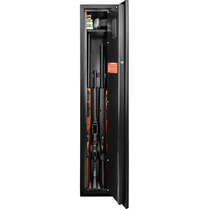 Barska AX11652 1.83 Cu. ft 4 Rifle Capacity Biometric Rifle Safe, Black - Ironclad Sentry