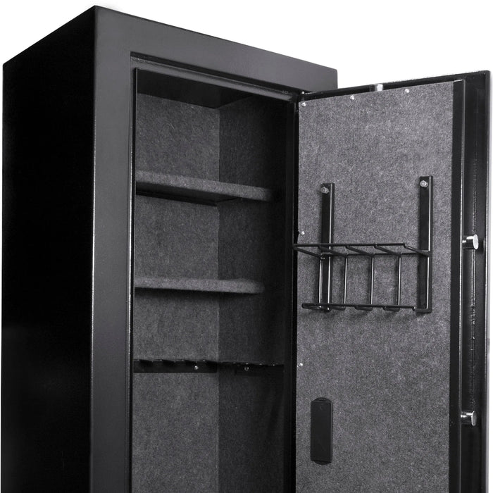 Barska AX11780 16 Rifle Capacity Biometric Rifle Safes | Keypad-B, Black - Ironclad Sentry