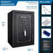 Barska FV500 AX12674 FireVault Fireproof Keypad Security Safe, Black - Ironclad Sentry