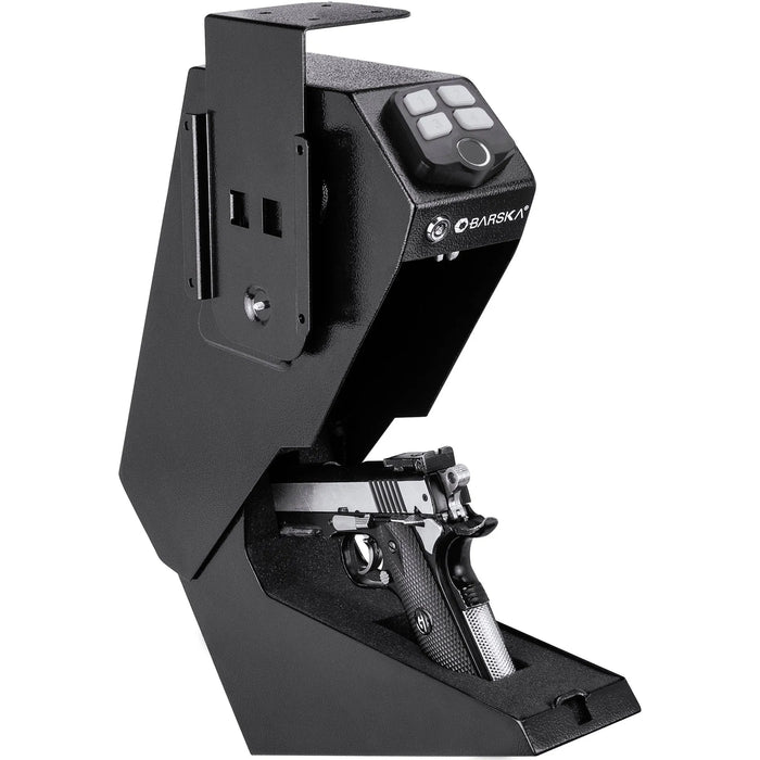 Barska AX13092 Quick Access Biometric Keypad Handgun Desk Safe, Black - Ironclad Sentry