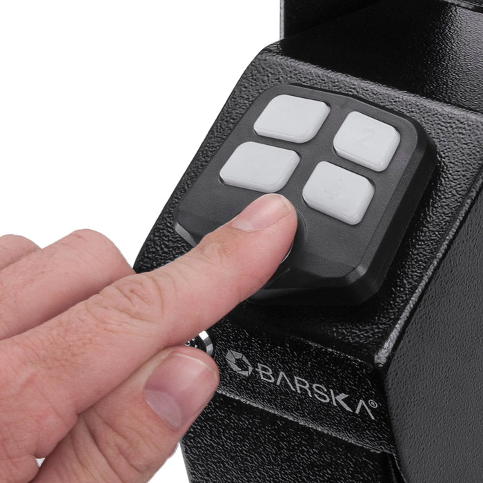 Barska AX13092 Quick Access Biometric Keypad Handgun Desk Safe, Black - Ironclad Sentry