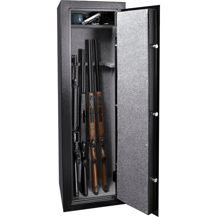 Barska AX13646 5.51 Cu. ft Quick Access Biometric Keypad Rifle Safe, Black - Ironclad Sentry