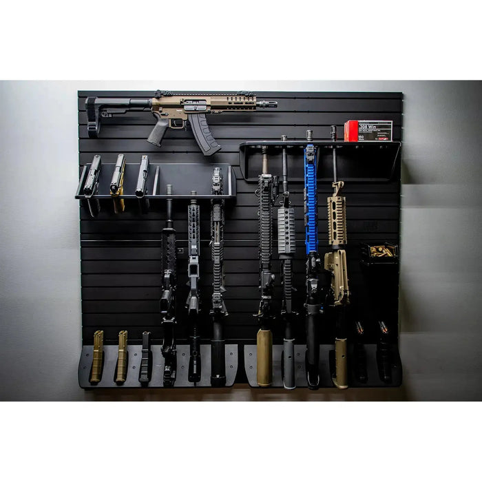 Sentinel Armory Rack TacticalWalls ModWall Vertical Rifle Rack, Black — Ironclad Sentry