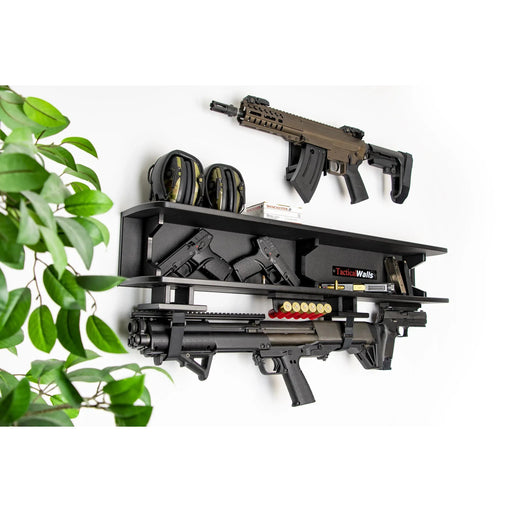 TacticalWalls ModWall Dual Shelf Package, Black - Ironclad Sentry