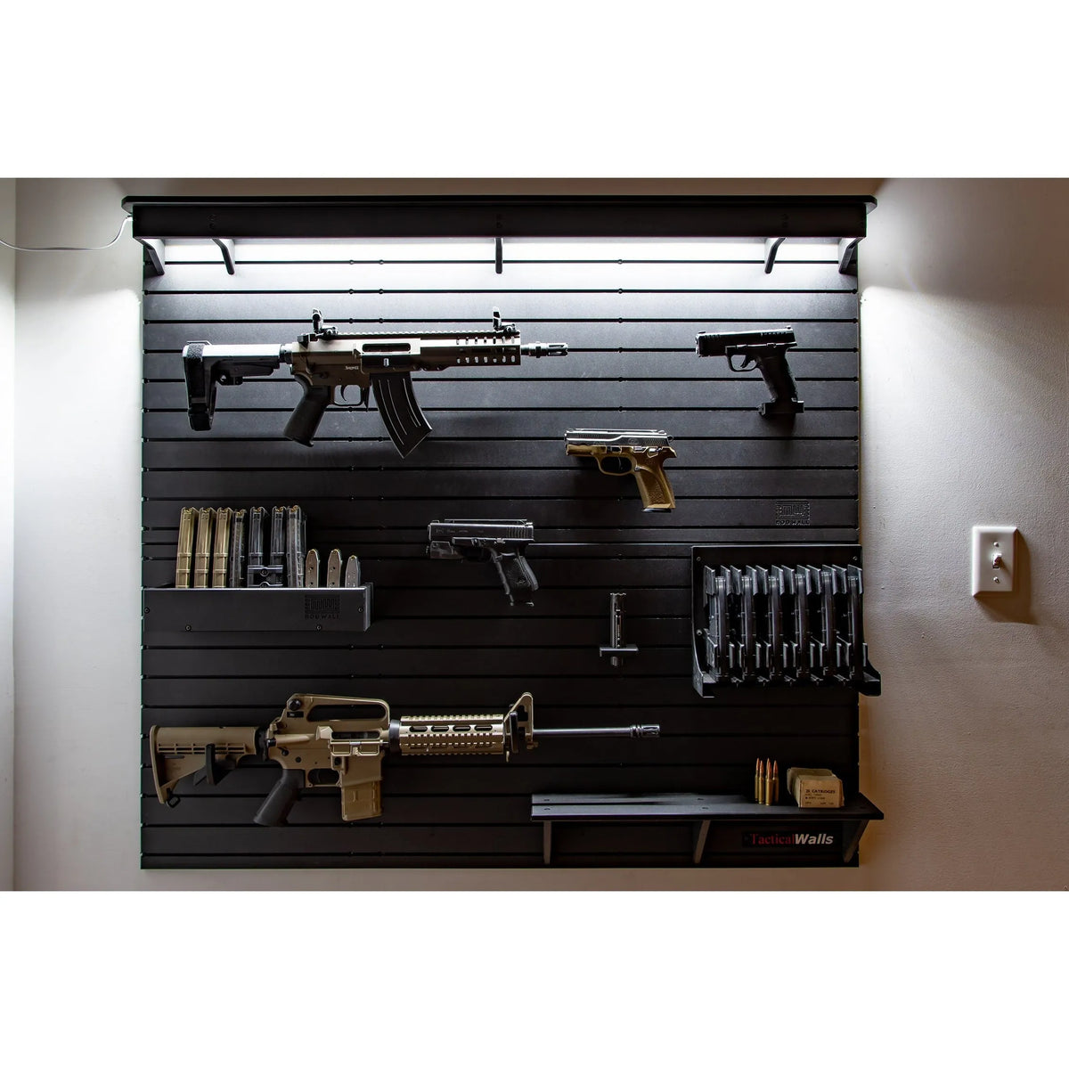 TacticalWalls ModWall Light Shelf, Black — Ironclad Sentry