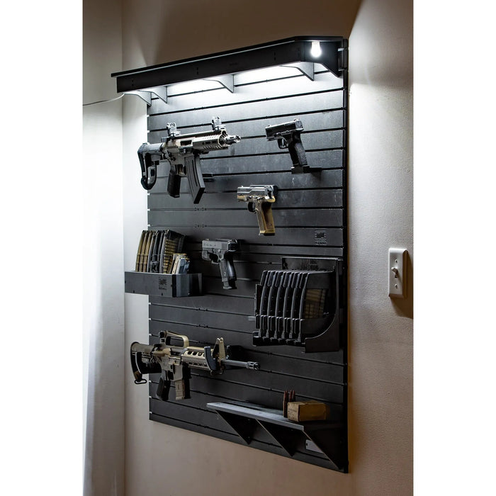 TacticalWalls ModWall Light Shelf, Black - Ironclad Sentry