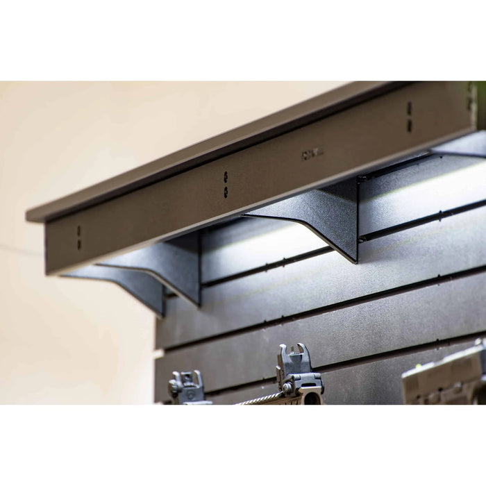 TacticalWalls ModWall Light Shelf, Black - Ironclad Sentry