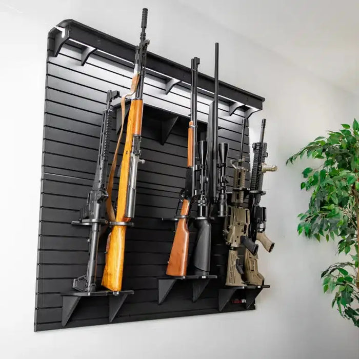 Sentinel Armory Rack TacticalWalls ModWall Vertical Rifle Rack, Black — Ironclad Sentry