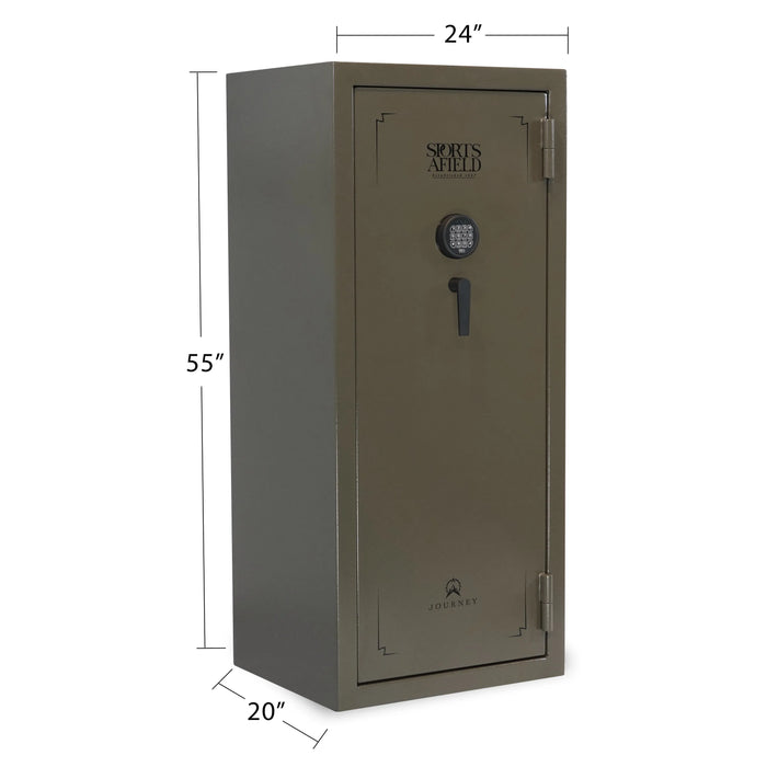 Sports Afield Journey SA5524J 30-Gun Electronic Lock Gun Safe, OD Green Textured Gloss Finish - Ironclad Sentry