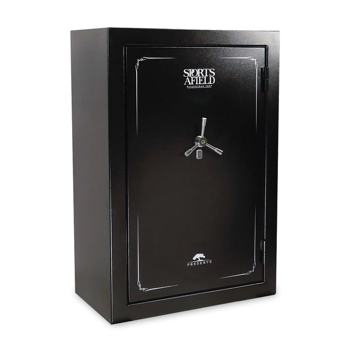 Sports Afield Preserve SA5940P-BIO 40-Gun Fire and Waterproof Gun Safe with Electronic Lock, Black Textured Gloss - Ironclad Sentry