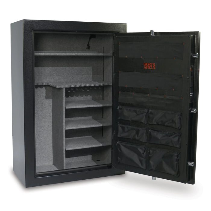 Sports Afield Preserve SA5940P-BIO 40-Gun Fire and Waterproof Gun Safe with Electronic Lock, Black Textured Gloss - Ironclad Sentry