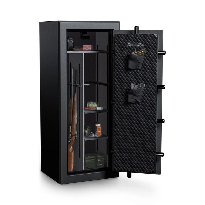 Remington Gun Club SAR5920GC 20 + 2-Gun Fireproof and Waterproof Gun Safe with Electronic Lock, Black Gloss Hammertone Finish - Ironclad Sentry