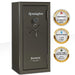 Remington Express SAR5924E 24-Gun Fireproof and Waterproof Gun Safe with Electronic Lock, Graphite Satin Metallic Finish - Ironclad Sentry