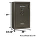 Remington Express SAR5944E 44-Gun Fireproof and Waterproof Gun Safe with Electronic Lock, Graphite Satin Metallic Finish - Ironclad Sentry