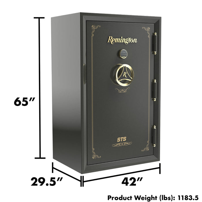 Remington STS SAR6550S 50-Gun Fireproof and Waterproof Gun Safe with Electronic Lock, Sage Green Metallic Gloss Finish - Ironclad Sentry