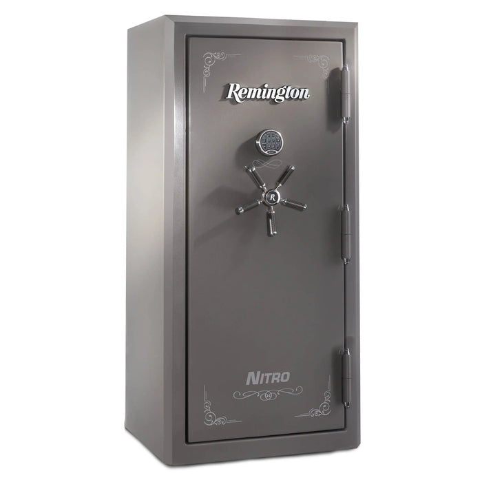 Remington Nitro SAR6526 Nitro 26-Gun Fireproof and Waterproof Gun Safe with Electronic Lock, Seltzer Gray Gloss - Ironclad Sentry