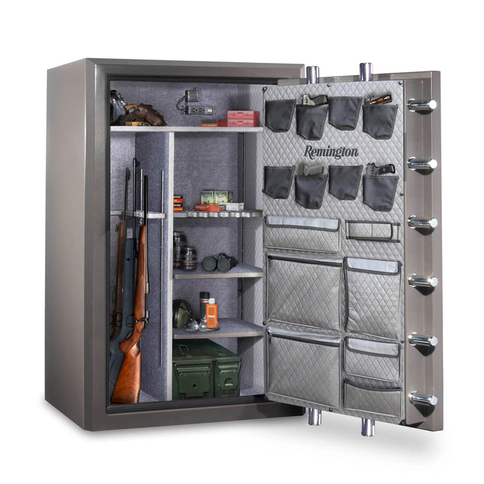 Remington Nitro SAR6546N Nitro 46-Gun Fireproof and Waterproof Gun Safe with Electronic Lock, Seltzer Gray Gloss - Ironclad Sentry