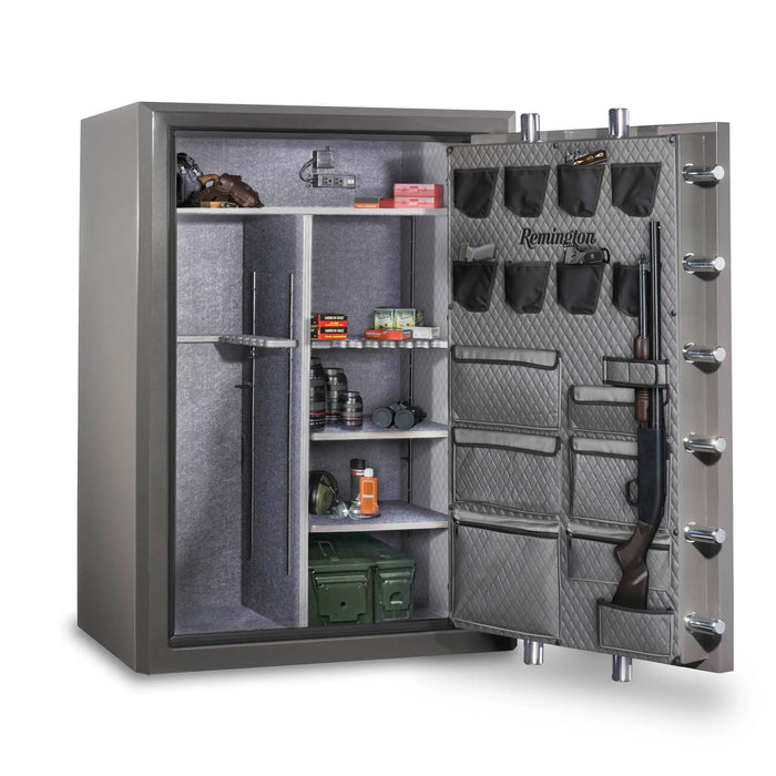 Remington Nitro SAR6556N Nitro 56-Gun Fireproof and Waterproof Gun Safe with Electronic Lock, Seltzer Gray Gloss - Ironclad Sentry